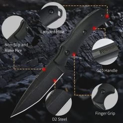 HK34 Super Hunting Knife AUBEY D2 -Darkstreet Outlet Store hk34 super hunting knife aubey d2 3