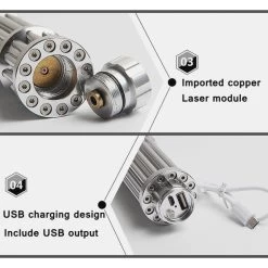 L02 Blue Laser Pointer - Laser Blue With 5 Nozzles - PowerBank -Darkstreet Outlet Store l02 blue laser pointer laser blue with 5 nozzles powerbank 4