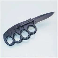 PK32 SUPER One Hand Knife Semiautomatic - Brass Knuckles Knife -Darkstreet Outlet Store pk32 super one hand knife semiautomatic brass knuckles knife 1 2