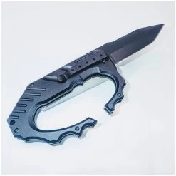 PK33 SUPER One Hand Knife Semiautomatic - Brass Knuckles Knife -Darkstreet Outlet Store pk33 super one hand knife semiautomatic brass knuckles knife 1 3