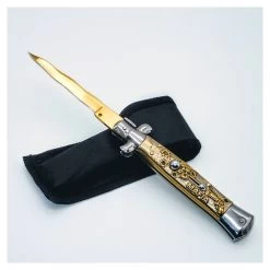 PK42 Super Italian Stiletto Switchblade Automatic Knife - Bayonet - 25 Cm