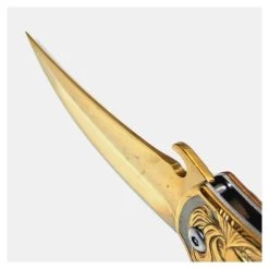 PK44 One Hand Knife Semiautomatic - Pocket Knives GOLD -Darkstreet Outlet Store pk44 one hand knife semiautomatic pocket knives gold 5