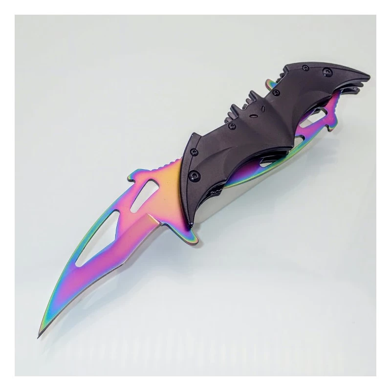 PK52 BATMAN - One Hand Knife Semiautomatic With Two Blades 1 PK52 BATMAN - One Hand Knife Semiautomatic With Two Blades