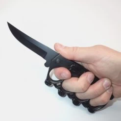 PK60 One Hand Knife Semiautomatic - Brass Knuckles Knife -Darkstreet Outlet Store pk60 one hand knife semiautomatic brass knuckles knife 1 6