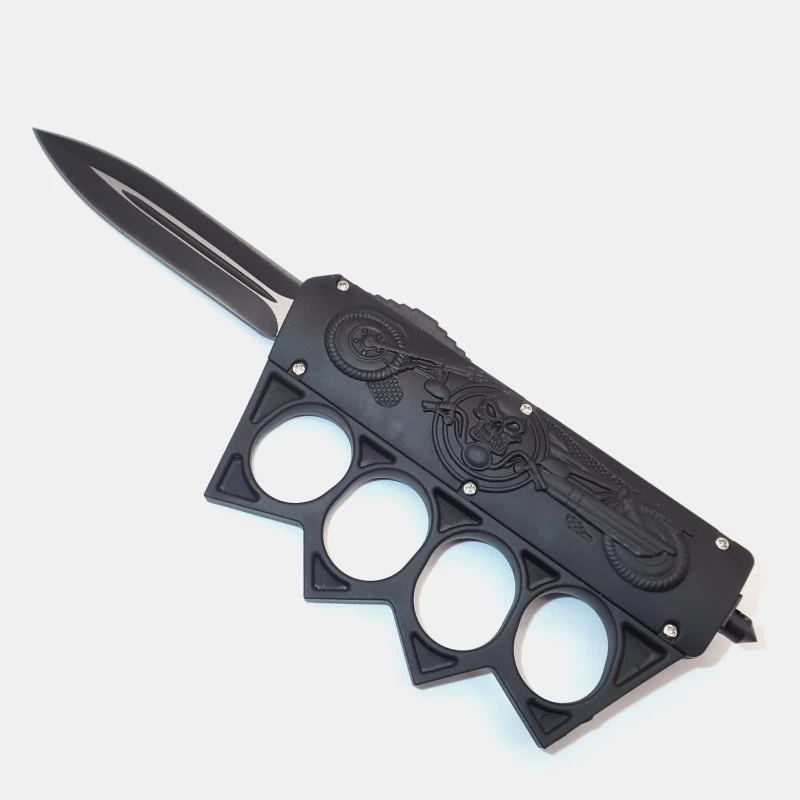 PK73 Automatic Knife - Brass Knuckles - Spring Knife 2 PK73 Automatic Knife - Brass Knuckles - Spring Knife - Image 2