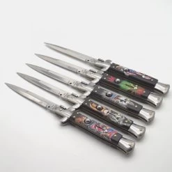 PK76 Super Italian Stiletto Switchblade Automatic Knife - Bayonet - 24,5 Cm -Darkstreet Outlet Store pk76 super italian stiletto switchblade automatic knife bayonet 245 cm 4