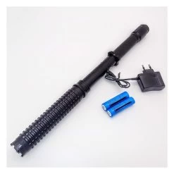 S03 Stun Gun Telescopic Baton HY-X10 + LED Flashlight Cree 4 In 1 - 49 Cm -Darkstreet Outlet Store s01 stun guns baton police hy x8 19
