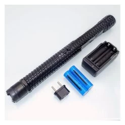 S01 Stun Gun Baton POLICE HY-X8 + LED Flashlight Cree 4 In 1 - 34 Cm -Darkstreet Outlet Store s01 stun guns baton police hy x8 6