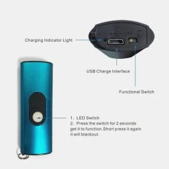 S07 Mini Stun Gun + LED Flashlight - 2 In 1 Keychain -Darkstreet Outlet Store s07 mini stun gun led flashlight 2 in 1 keychain 5