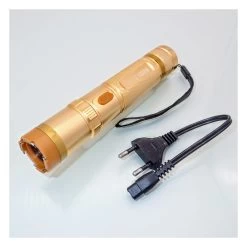 S15.2 Stun Gun + LED Flashlight POLICE 4 In 1 Gold -Darkstreet Outlet Store s152 stun gun led flashlight police 4 in 1 gold 3