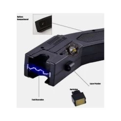 SP02 Stun Gun + LED + Alarm + Laser + 3 Air Cartridges -Darkstreet Outlet Store sp02 stun gun led alarm laser 3 air cartridges 2